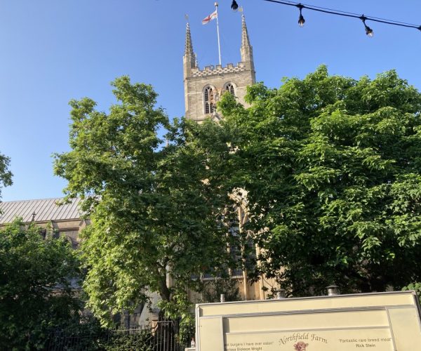 BOROUGH MARKET IS WATCHED OVER BY SOUTHWARK CATHEDRAL